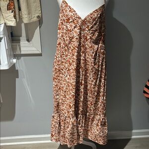 GAP Floral Maxi Skirt in Brown and White